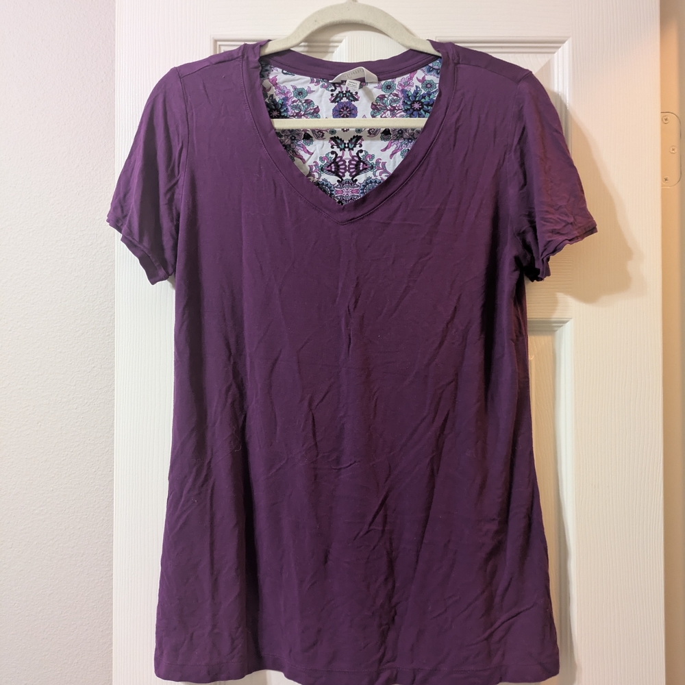 Soma Purple Short Sleeve V-Neck Tee